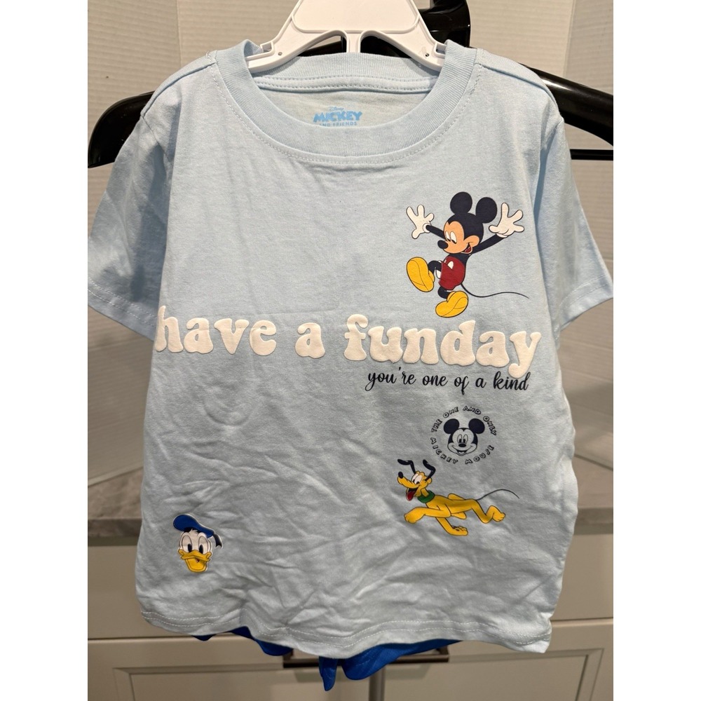 Disney Mickey & Friends Boys 4T 2-Piece T-Shirt & Shorts Set Blue YGA6556